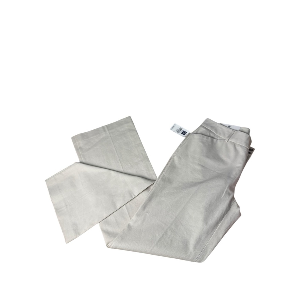 Gap Dress Pants Womens Beige Curvy Fit Flared Leg Mid Rise Workwear Casual 6R - Picture 4 of 6